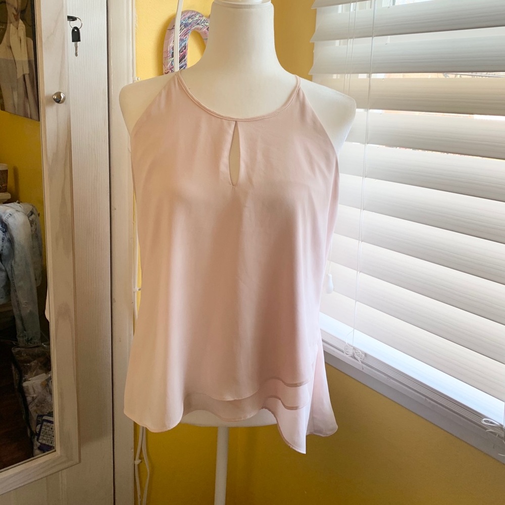 Baby pink spaghetti strap blouse